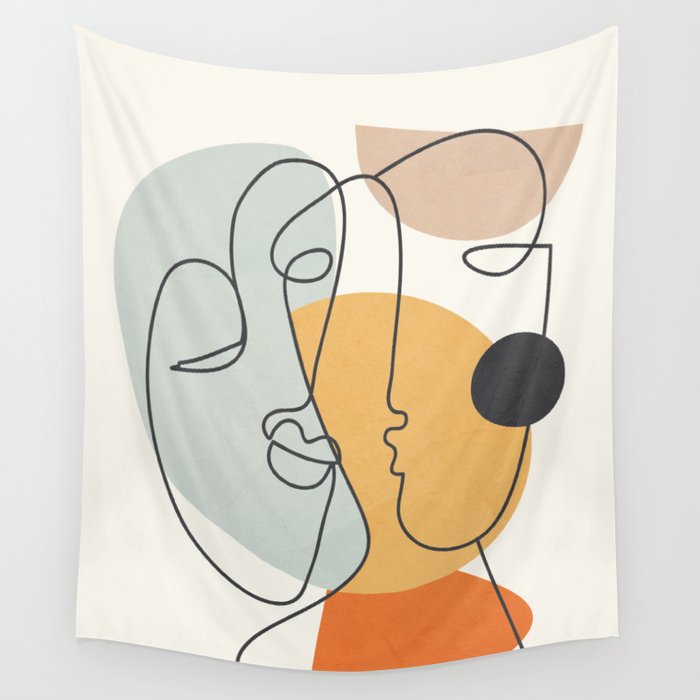Abstract Faces 30 Wall Tapestry Gallery Image 4