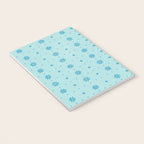 Christmas snowflake vector with simple modern blue stitches on light blue pattern Notebook Gallery Image 3