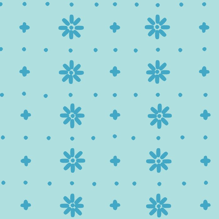 Christmas snowflake vector with simple modern blue stitches on light blue pattern Coffee Mug Gallery Image 2
