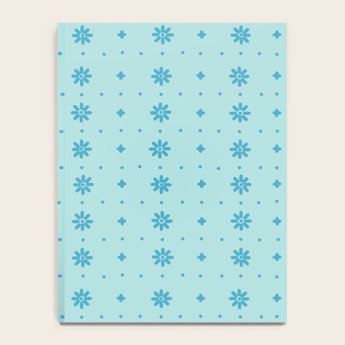 Christmas snowflake vector with simple modern blue stitches on light blue pattern Notebook Gallery Image 4