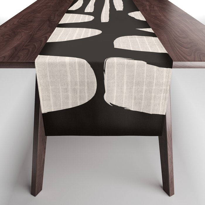 Matisse Inspired Cutouts in Black and White Table Runner Gallery Image 1