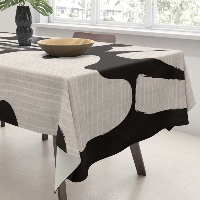 Matisse Inspired Cutouts in Black and White Tablecloth Gallery Image 3
