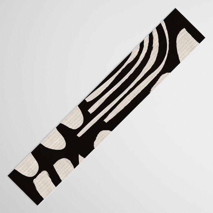 Matisse Inspired Cutouts in Black and White Table Runner Gallery Image 3