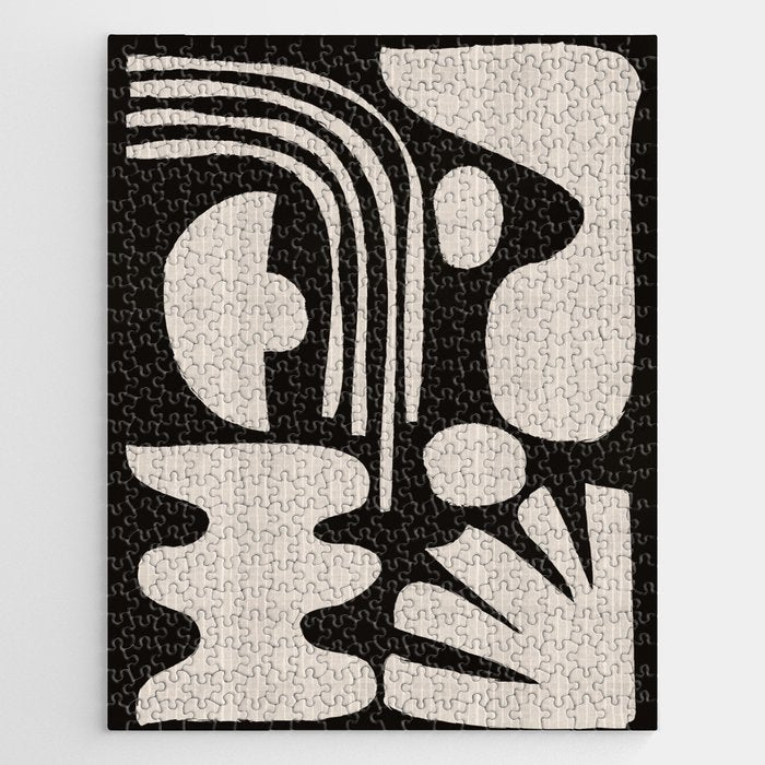 Matisse Inspired Cutouts in Black and White Jigsaw Puzzle Gallery Image 1