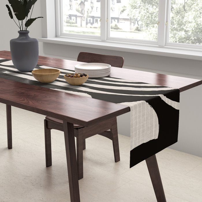 Matisse Inspired Cutouts in Black and White Table Runner Gallery Image 2