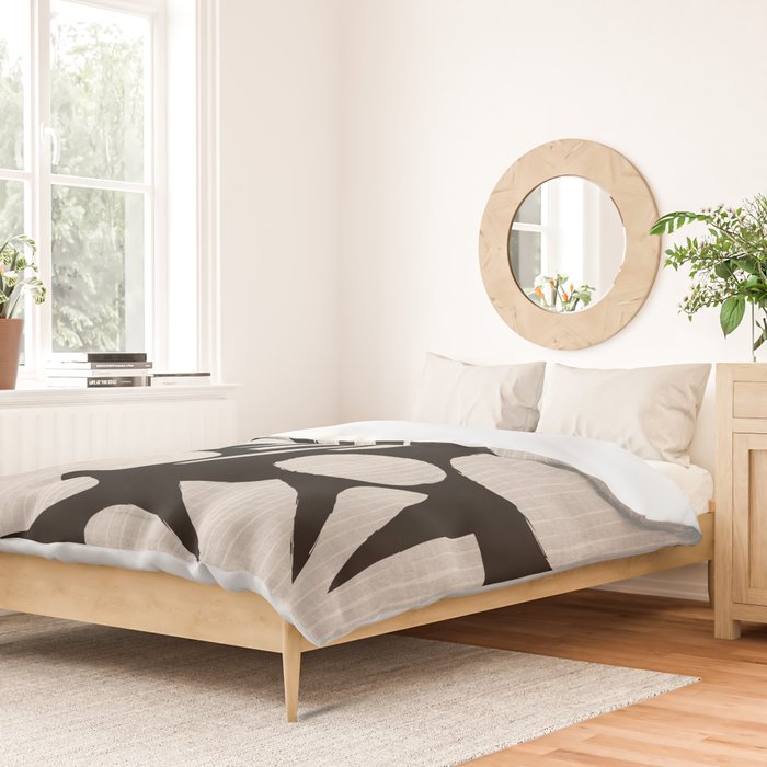 Matisse Inspired Cutouts in Black and White Duvet Cover Gallery Image 2