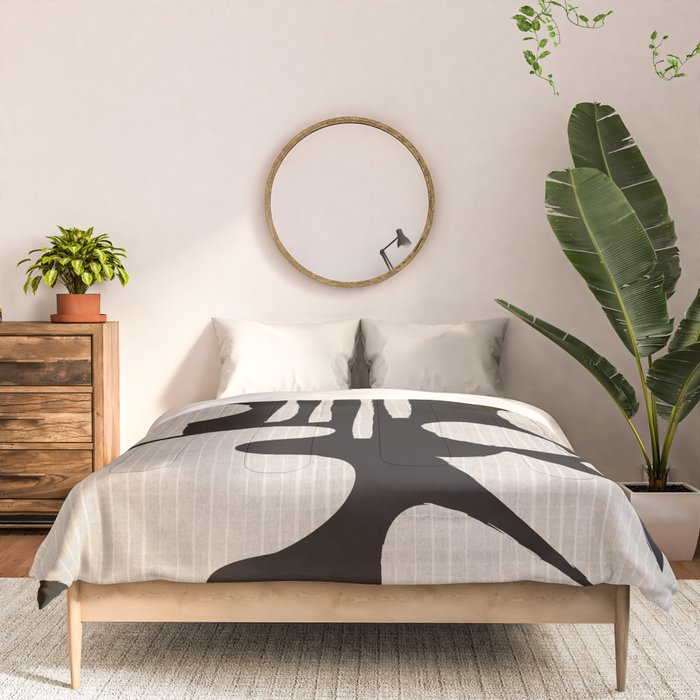 Matisse Inspired Cutouts in Black and White Comforter Gallery Image 3