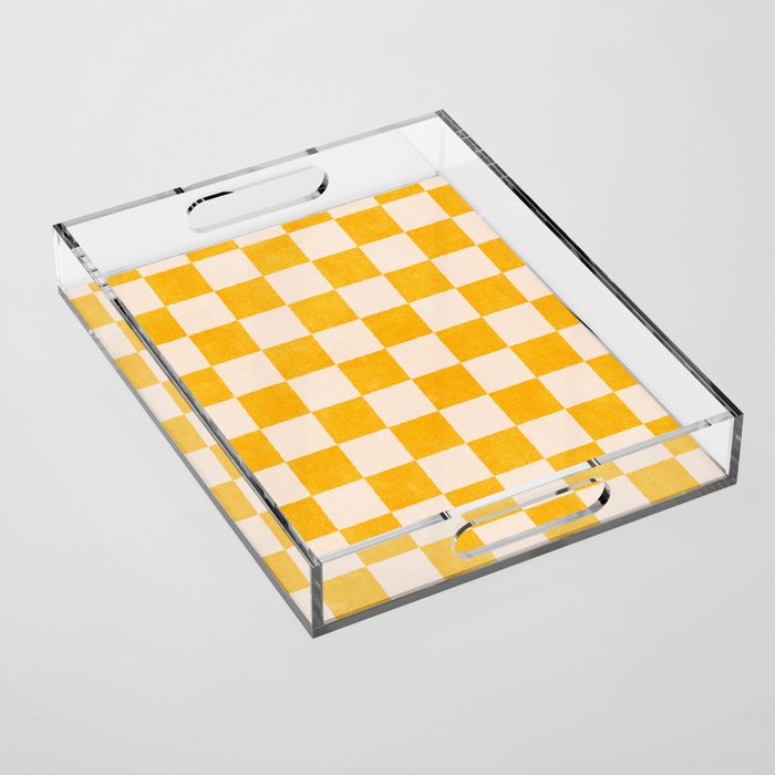 CHECKER - 001 - Goldenrod Acrylic Tray Gallery Image 1