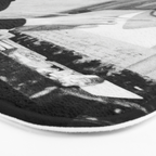 Frida Painting at Easel, Black and White Vintage Photograph Bath Mat Gallery Image 3