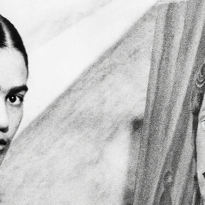 Frida Painting at Easel, Black and White Vintage Photograph Coffee Mug Gallery Image 2