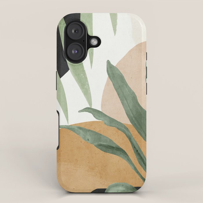 Abstract Art Tropical Leaves 4 iPhone Case Gallery Image 1