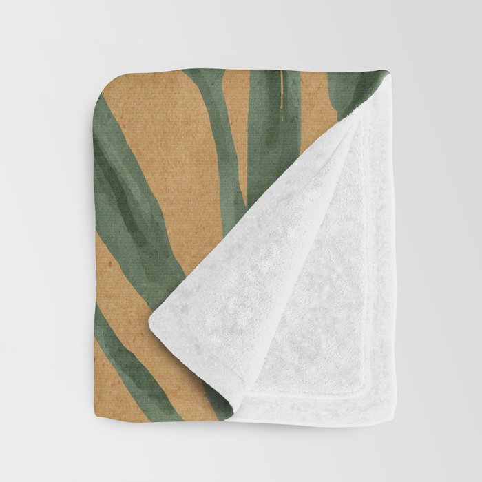 Abstract Art Tropical Leaves 4 Throw Blanket Gallery Image 3