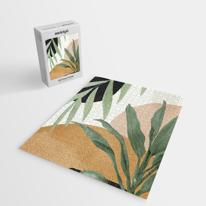 Abstract Art Tropical Leaves 4 Jigsaw Puzzle Gallery Image 2