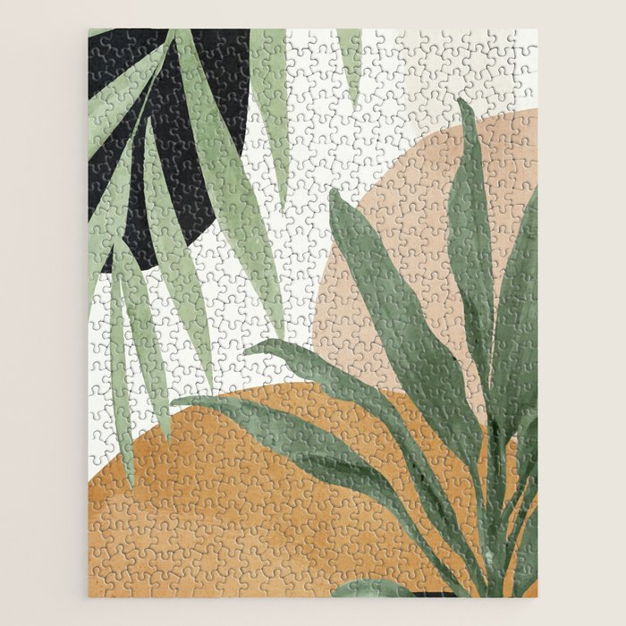 Abstract Art Tropical Leaves 4 Jigsaw Puzzle Gallery Image 1