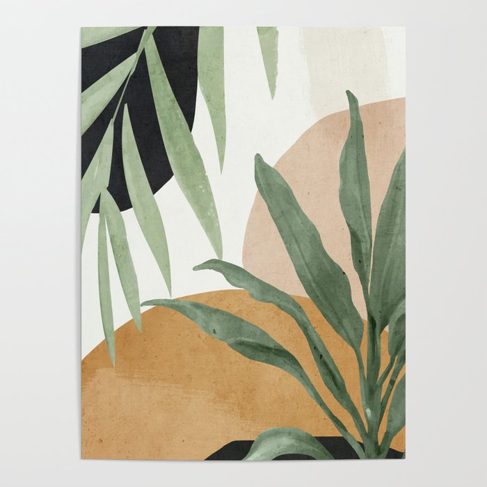 Abstract Art Tropical Leaves 4 Poster Gallery Image 1