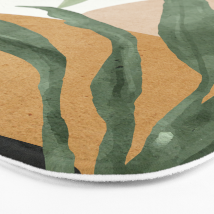 Abstract Art Tropical Leaves 4 Bath Mat Gallery Image 3
