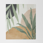 Abstract Art Tropical Leaves 4 Throw Blanket Gallery Image 2