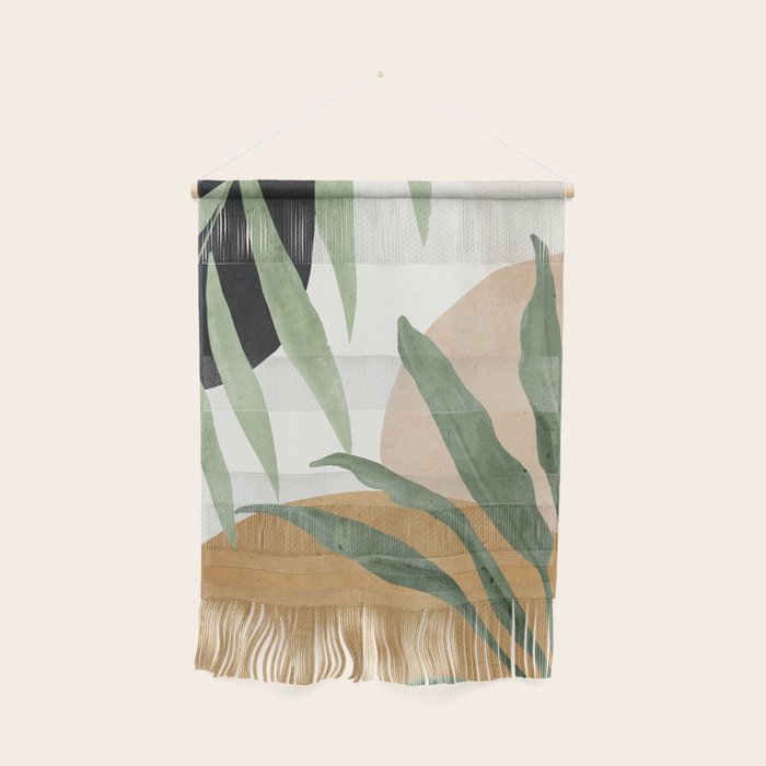 Abstract Art Tropical Leaves 4 Wall Hanging Gallery Image 1