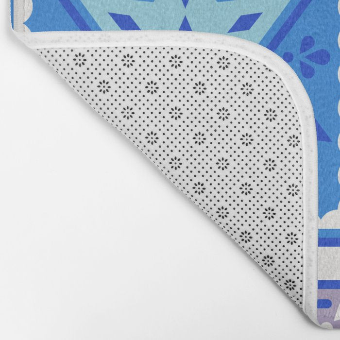 Talavera Mexican Tile - Blue Palette Bath Mat Gallery Image 2