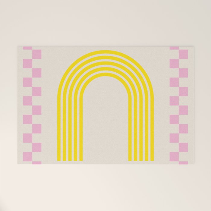 Chess Rainbow rose and yellow Welcome Mat Gallery Image 1