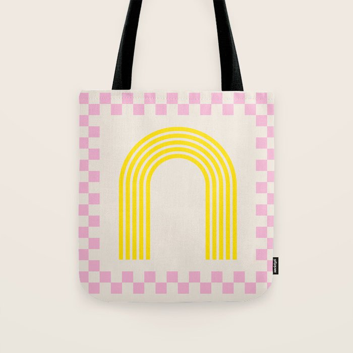 Chess Rainbow rose and yellow Tote Bag Gallery Image 1
