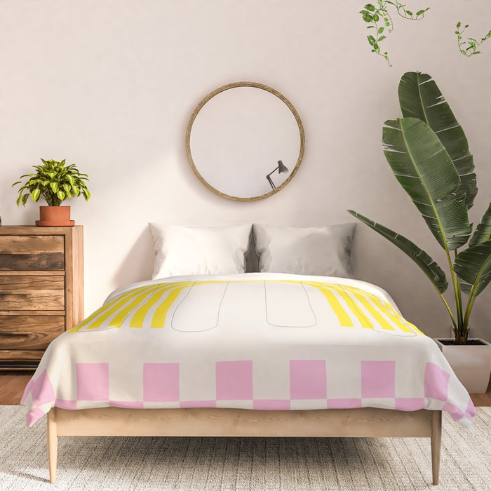Chess Rainbow rose and yellow Comforter Gallery Image 3