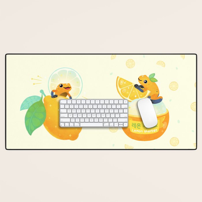 Golden poison lemon sherbet 1 Desk Mat Gallery Image 1