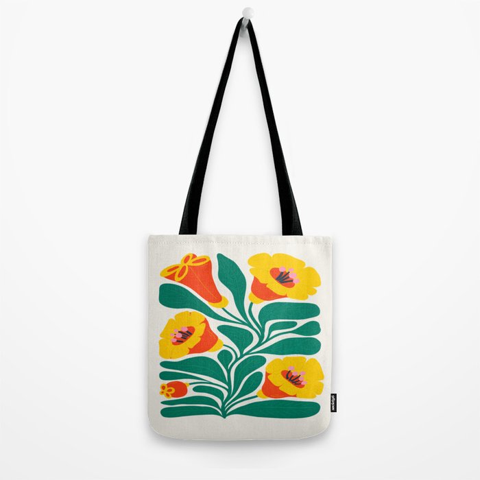 Orioles & Golden Poppy: Les Fleurs | Flower Market 04 | Spring Summer 23 Tote Bag Gallery Image 2