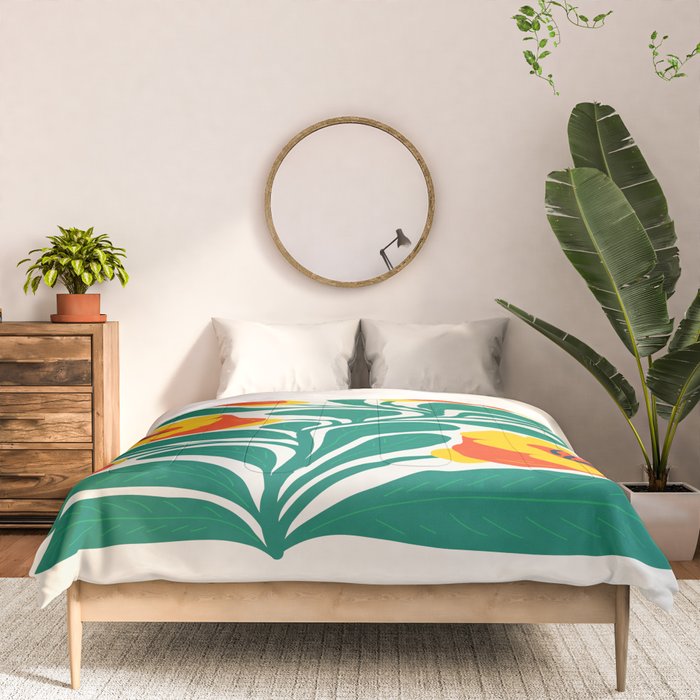 Orioles & Golden Poppy: Les Fleurs | Flower Market 04 | Spring Summer 23 Comforter Gallery Image 3