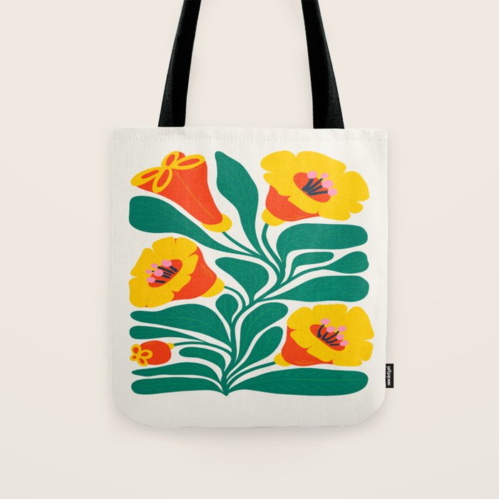 Orioles & Golden Poppy: Les Fleurs | Flower Market 04 | Spring Summer 23 Tote Bag Gallery Image 1