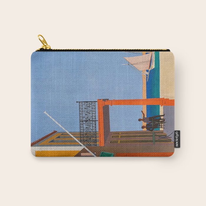 Greece Midcentury Modern Vintage Travel Poster Minimal Style Carry All Pouch Gallery Image 1