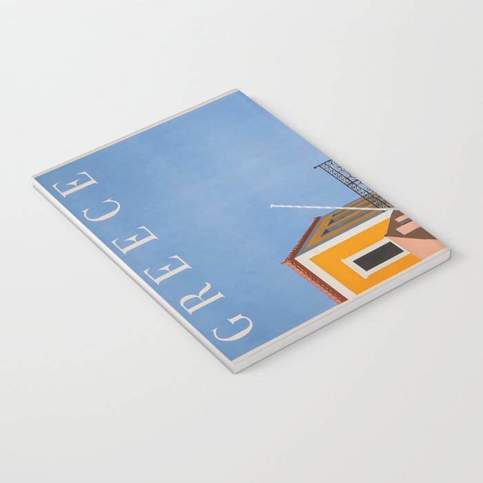 Greece Midcentury Modern Vintage Travel Poster Minimal Style Notebook Gallery Image 3