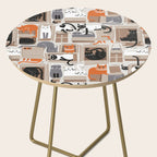 Purfect feline architecture // beige background cute cats in cardboard boxes Side Table Gallery Image 2