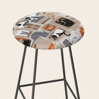 Purfect feline architecture // beige background cute cats in cardboard boxes Stool Gallery Image 2
