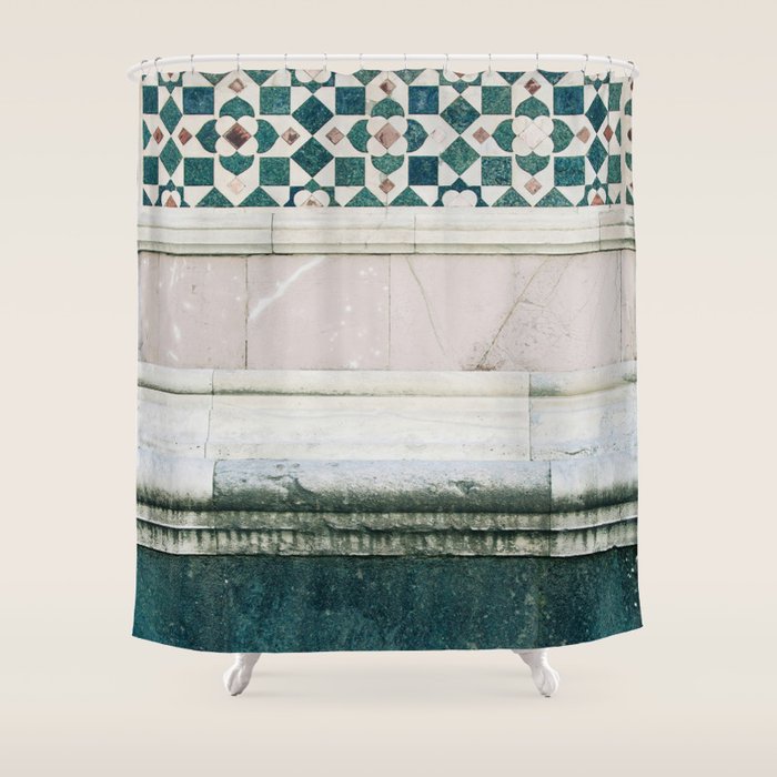 Il Duomo Marble Pattern - Florence Italy Shower Curtain Gallery Image 1