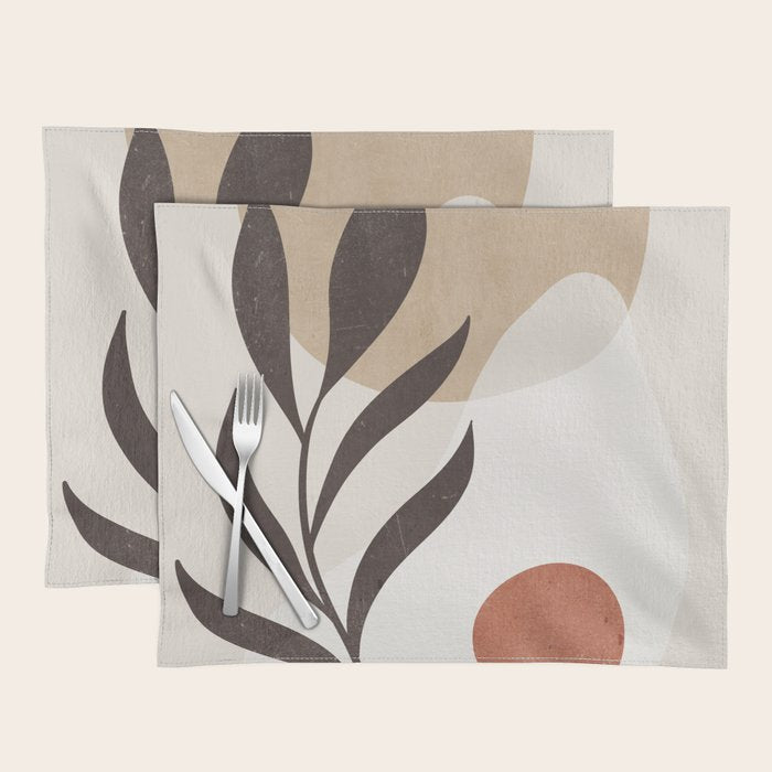 Minimal Abstract Art Plant 7 Placemat Gallery Image 1