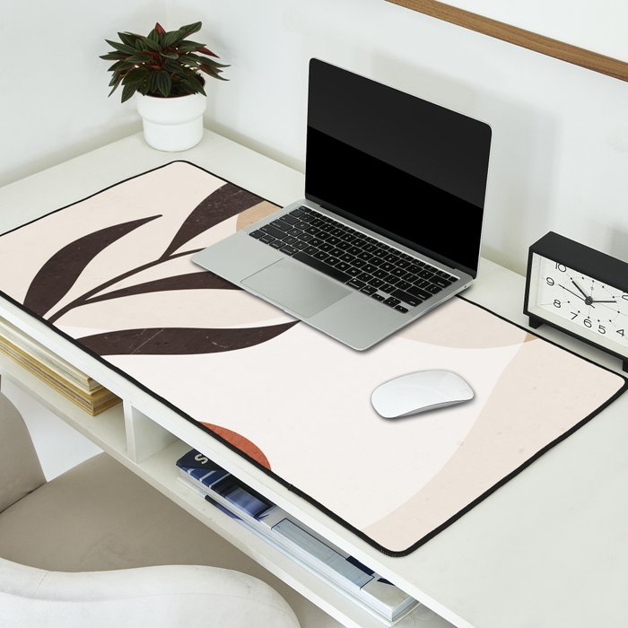 Minimal Abstract Art Plant 7 Desk Mat Gallery Image 2