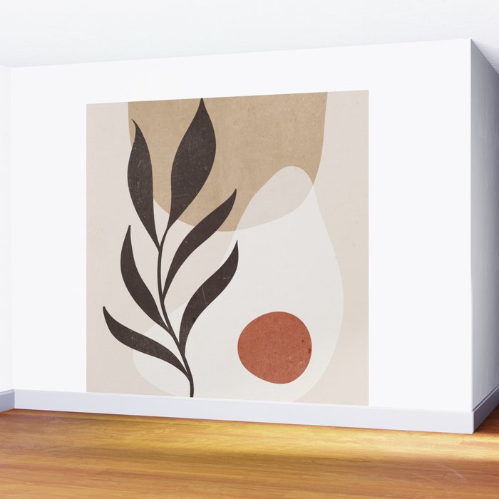 Minimal Abstract Art Plant 7 Wall Mural Gallery Image 2