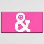 Peace and Love (pink edition) Desk Mat Gallery Image 3