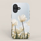 White Tulips In Spring In Holland Photo | Dutch Flowers Art Print |  Europe Travel Photography iPhone Case Gallery Image 1