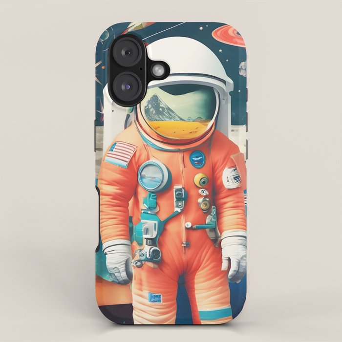 The Outsider Syndrome, Astronaut Space Travel Galaxy Surrealism, Individuality Blush Photography Plants Mars Moon Eclectic Concept iPhone Case Gallery Image 1