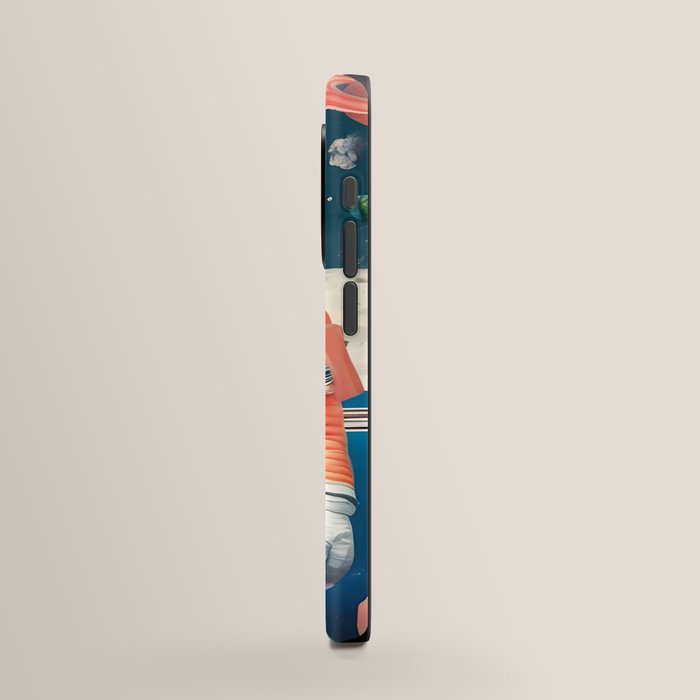 The Outsider Syndrome, Astronaut Space Travel Galaxy Surrealism, Individuality Blush Photography Plants Mars Moon Eclectic Concept iPhone Case Gallery Image 2