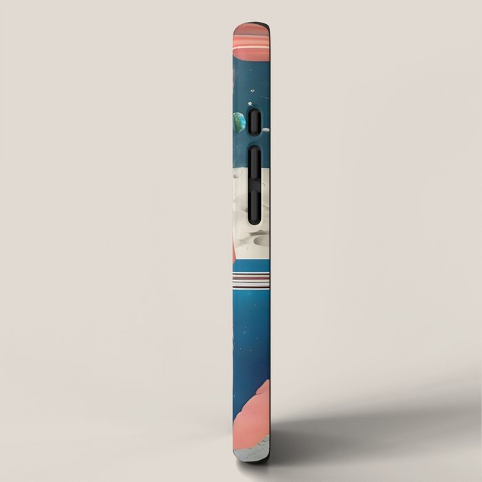 The Outsider Syndrome, Astronaut Space Travel Galaxy Surrealism, Individuality Blush Photography Plants Mars Moon Eclectic Concept iPhone Case Gallery Image 2