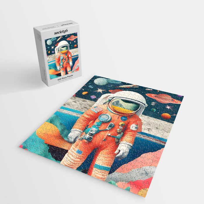 The Outsider Syndrome, Astronaut Space Travel Galaxy Surrealism, Individuality Blush Photography Plants Mars Moon Eclectic Concept Jigsaw Puzzle Gallery Image 2