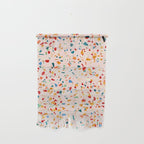 Blush Terrazzo | Pink Eclectic Speckles | Abstract Confetti Painting | Chic Bohemian Illustration Wall Hanging Gallery Image 1