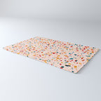 Blush Terrazzo | Pink Eclectic Speckles | Abstract Confetti Painting | Chic Bohemian Illustration Rug Gallery Image 3