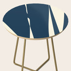 Minimalist Blue & Ivory Abstract Shapes Side Table Gallery Image 2