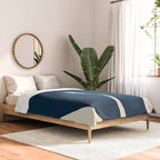Minimalist Blue & Ivory Abstract Shapes Comforter Gallery Image 2