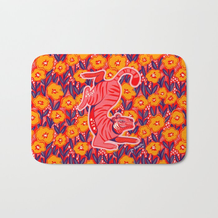 Golden Tiger Bath Mat Gallery Image 1