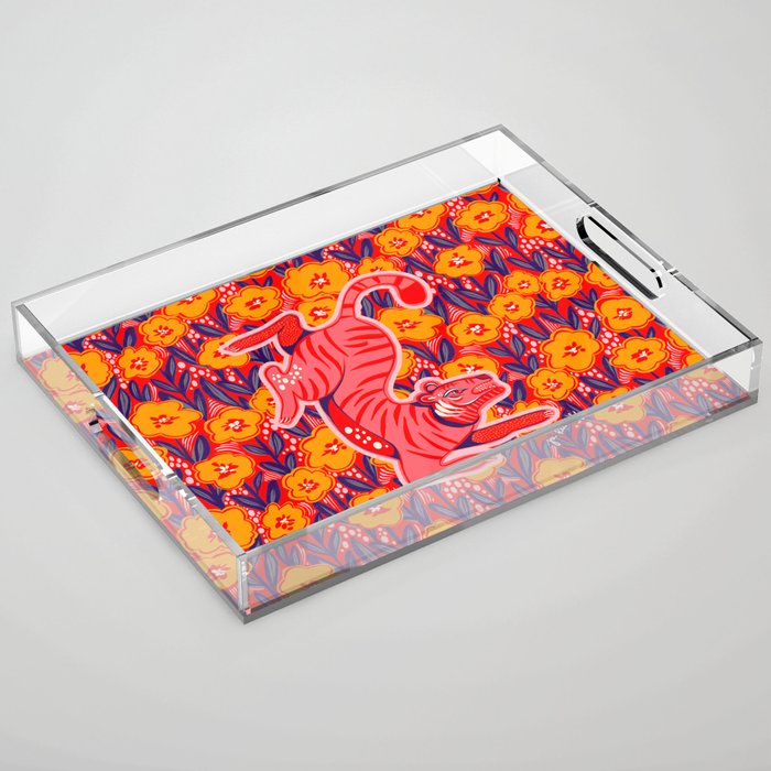 Golden Tiger Acrylic Tray Gallery Image 1
